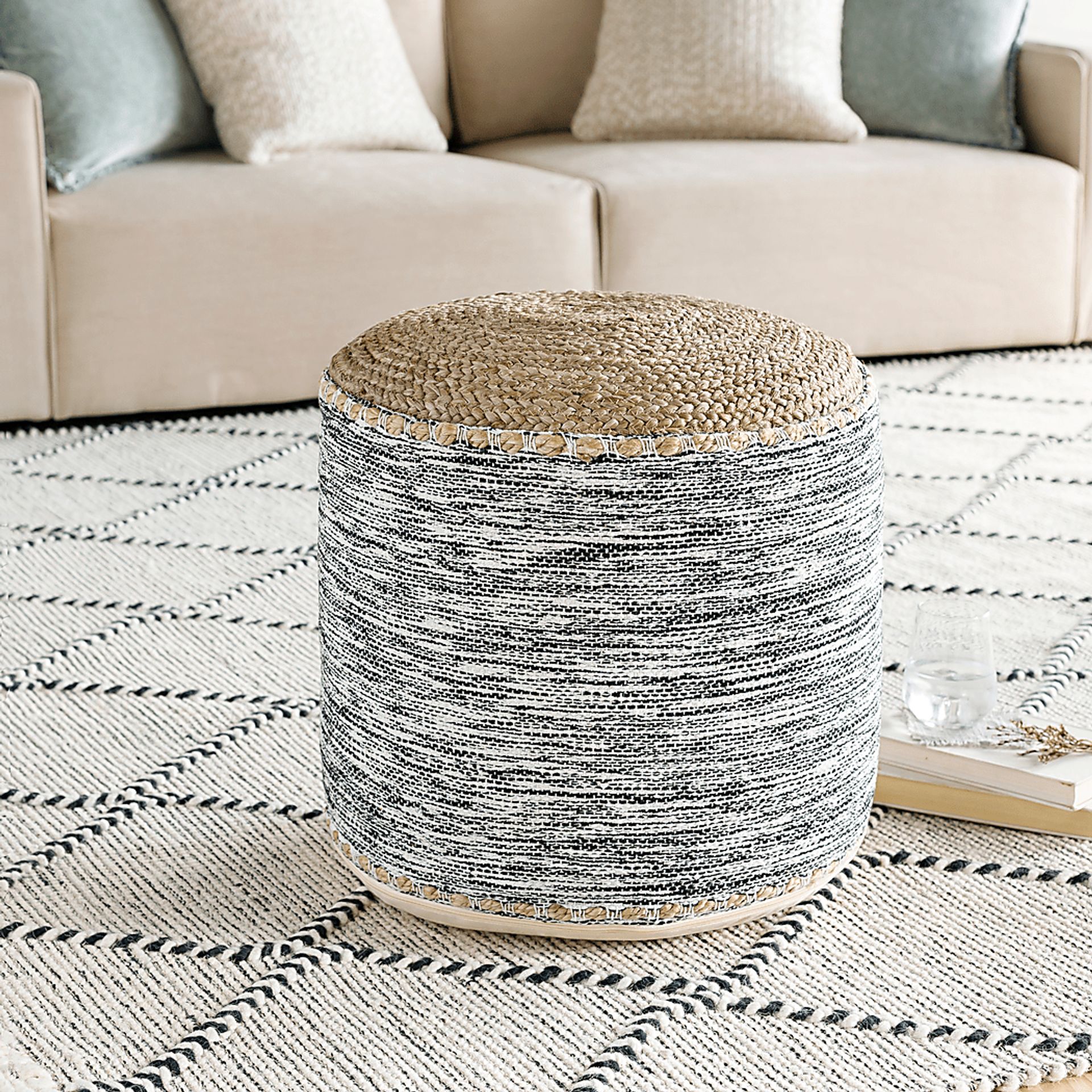Adamede Black Ottoman - Image 2