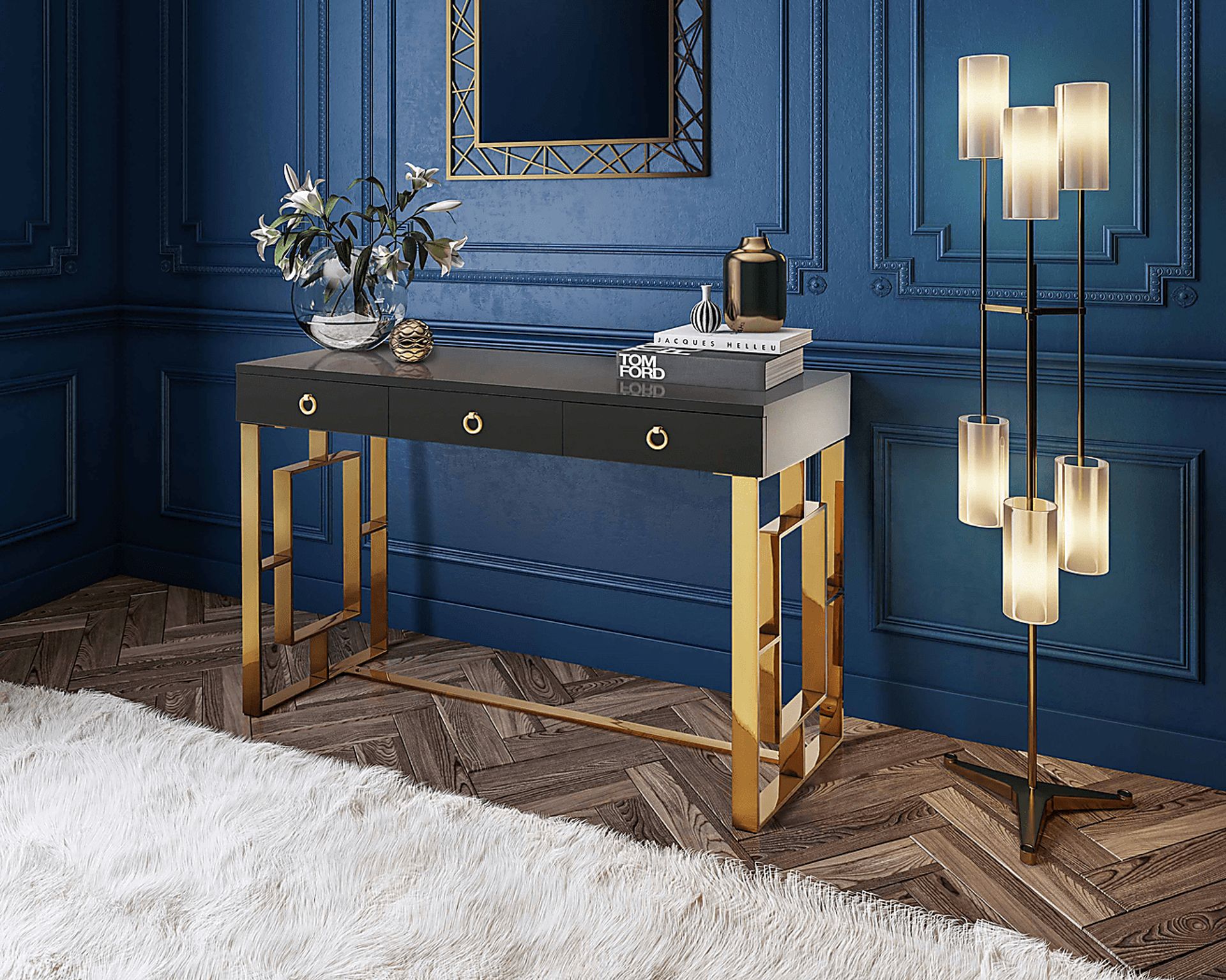 Adarla Gray Desk - Image 8
