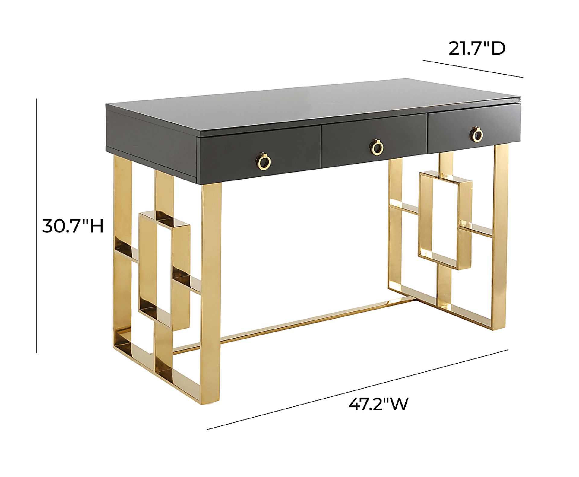 Adarla Gray Desk - Image 9