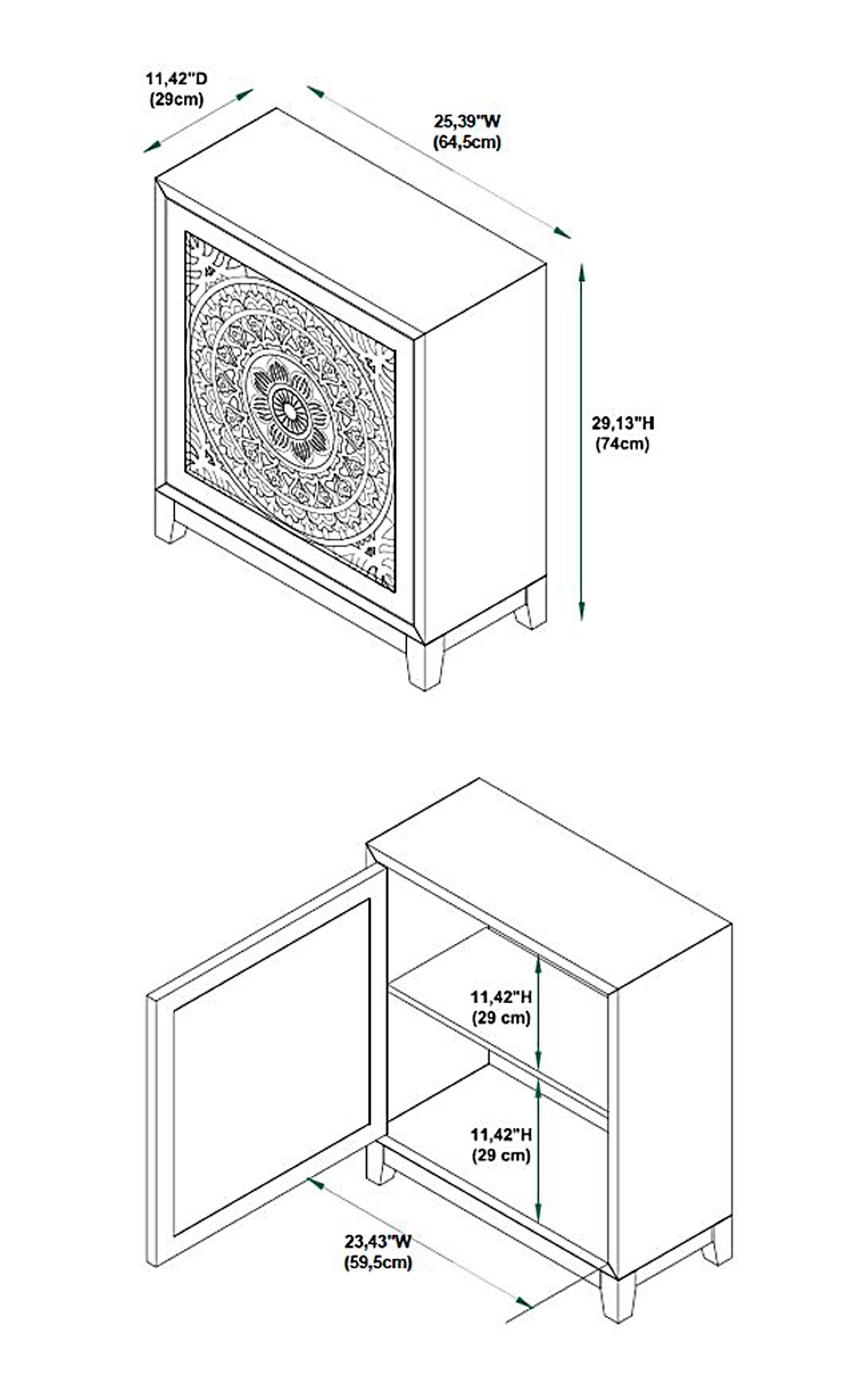 Adasa Brown Accent Cabinet - Image 10
