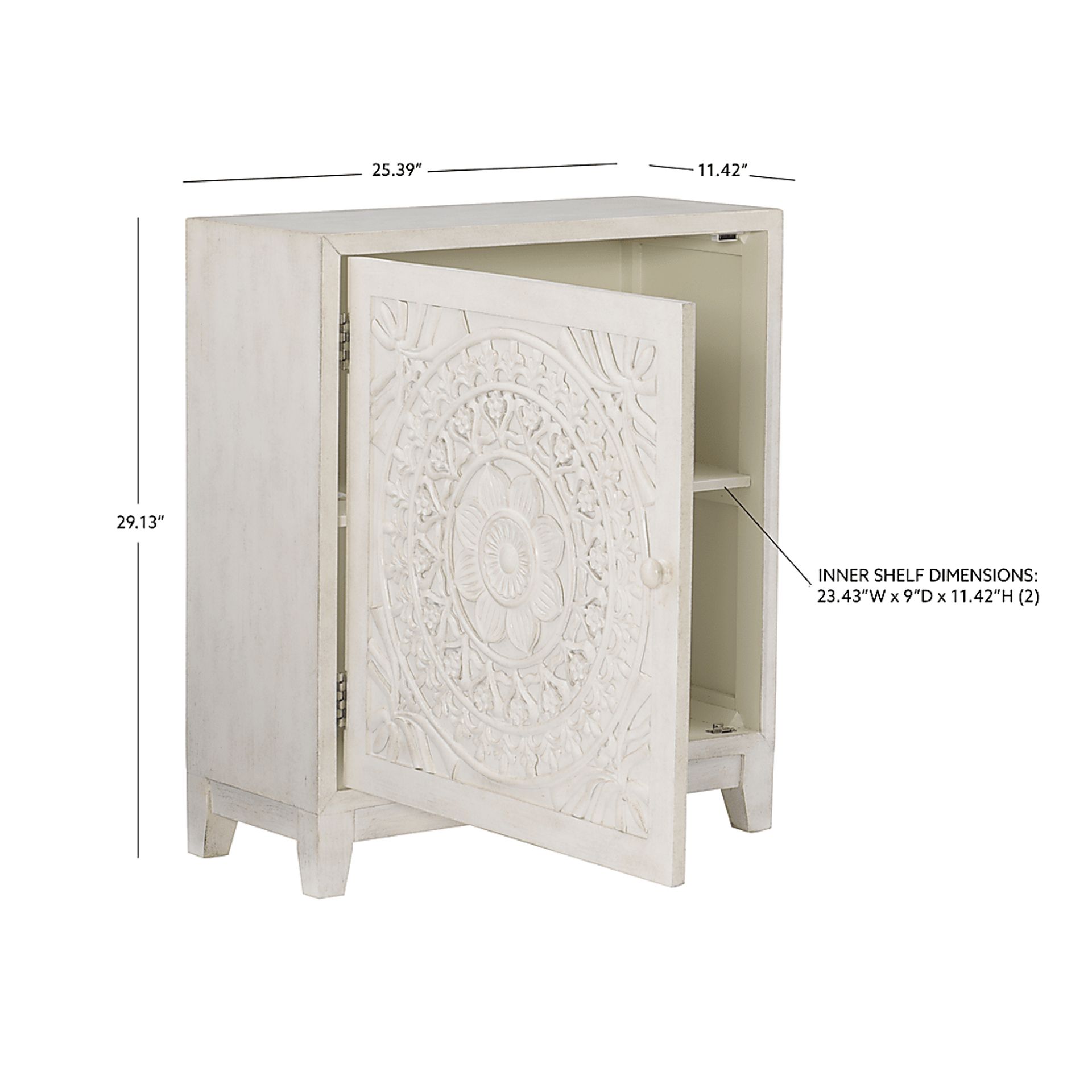 Adasa Whitewash Accent Cabinet - Image 13