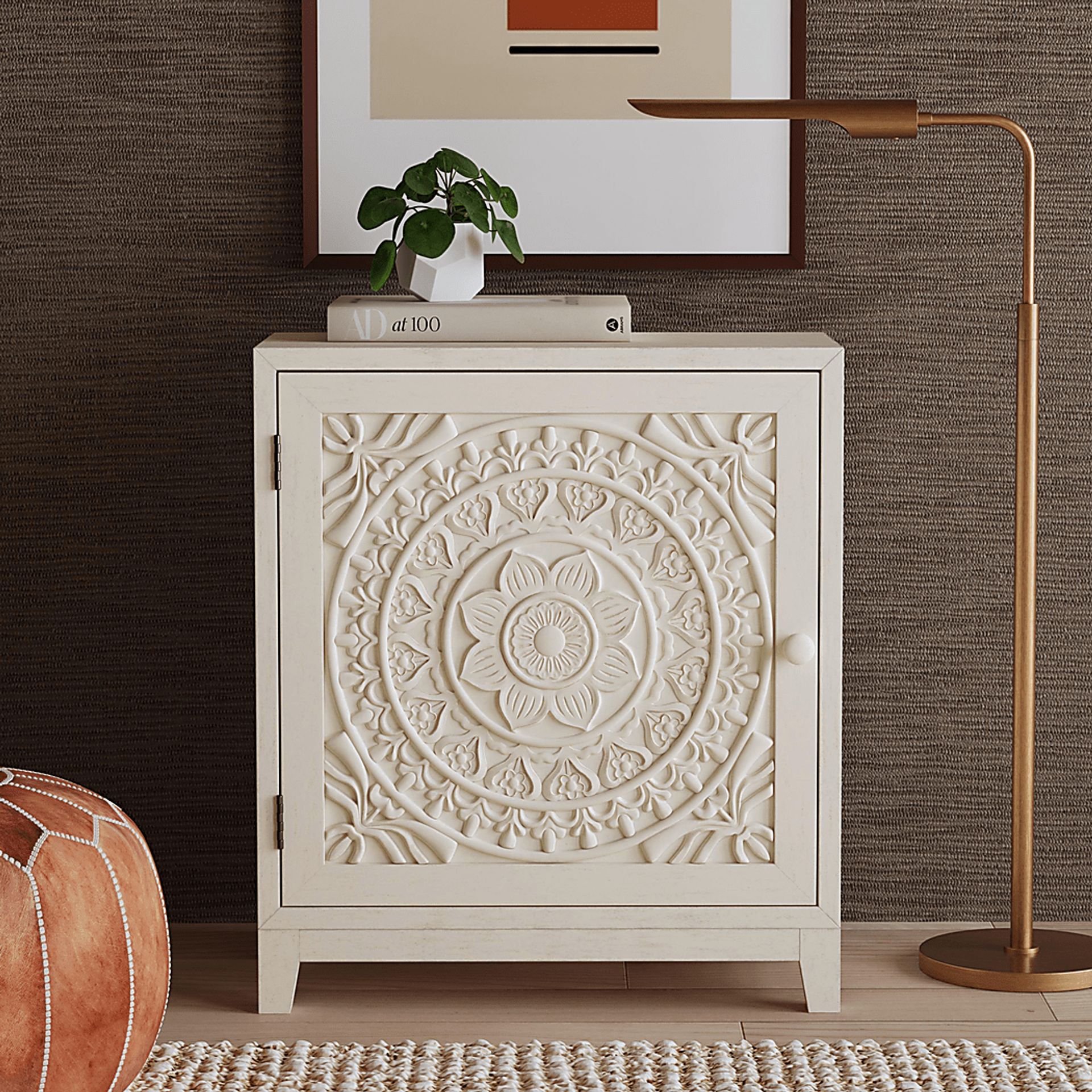 Adasa Whitewash Accent Cabinet - Image 3