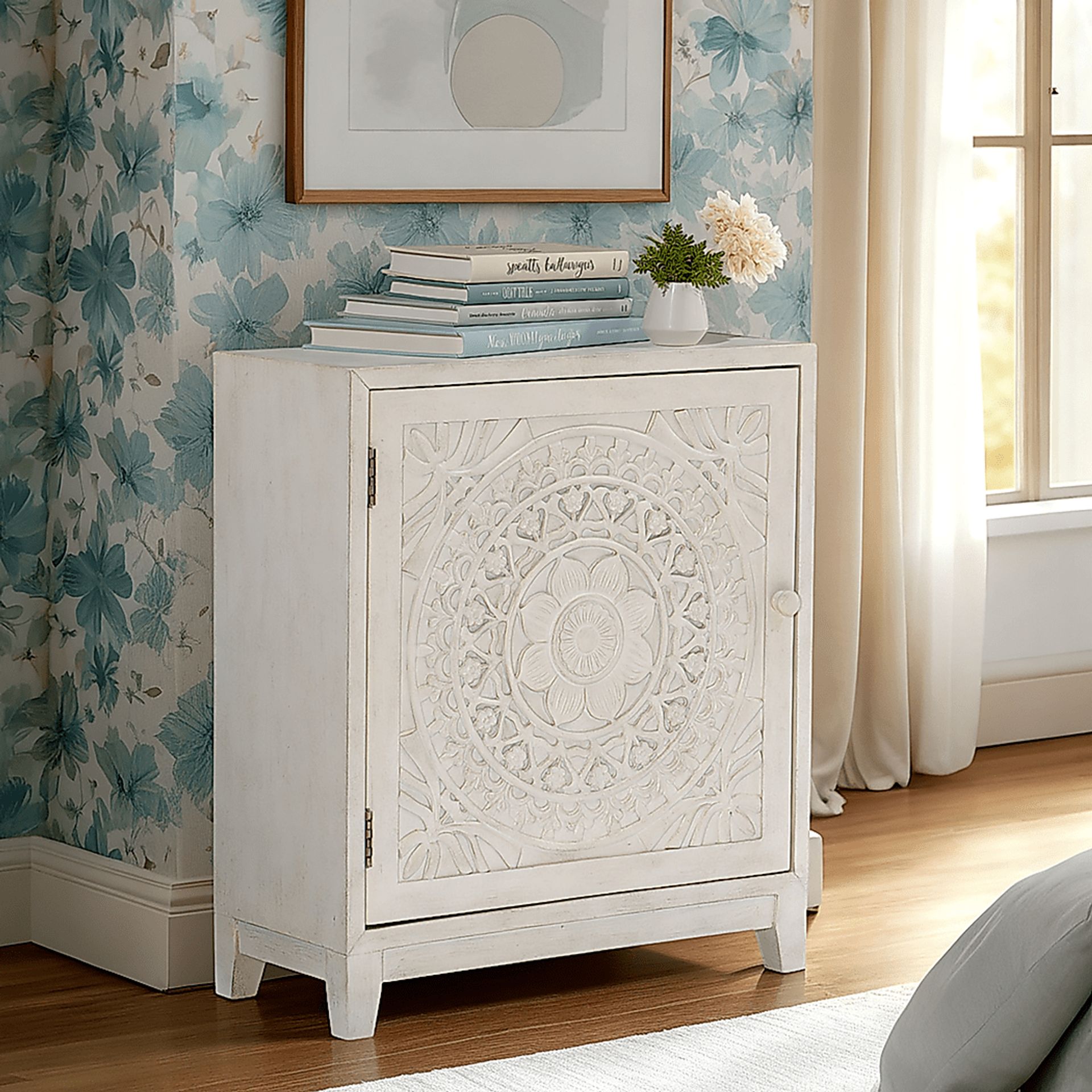 Adasa Whitewash Accent Cabinet - Image 4