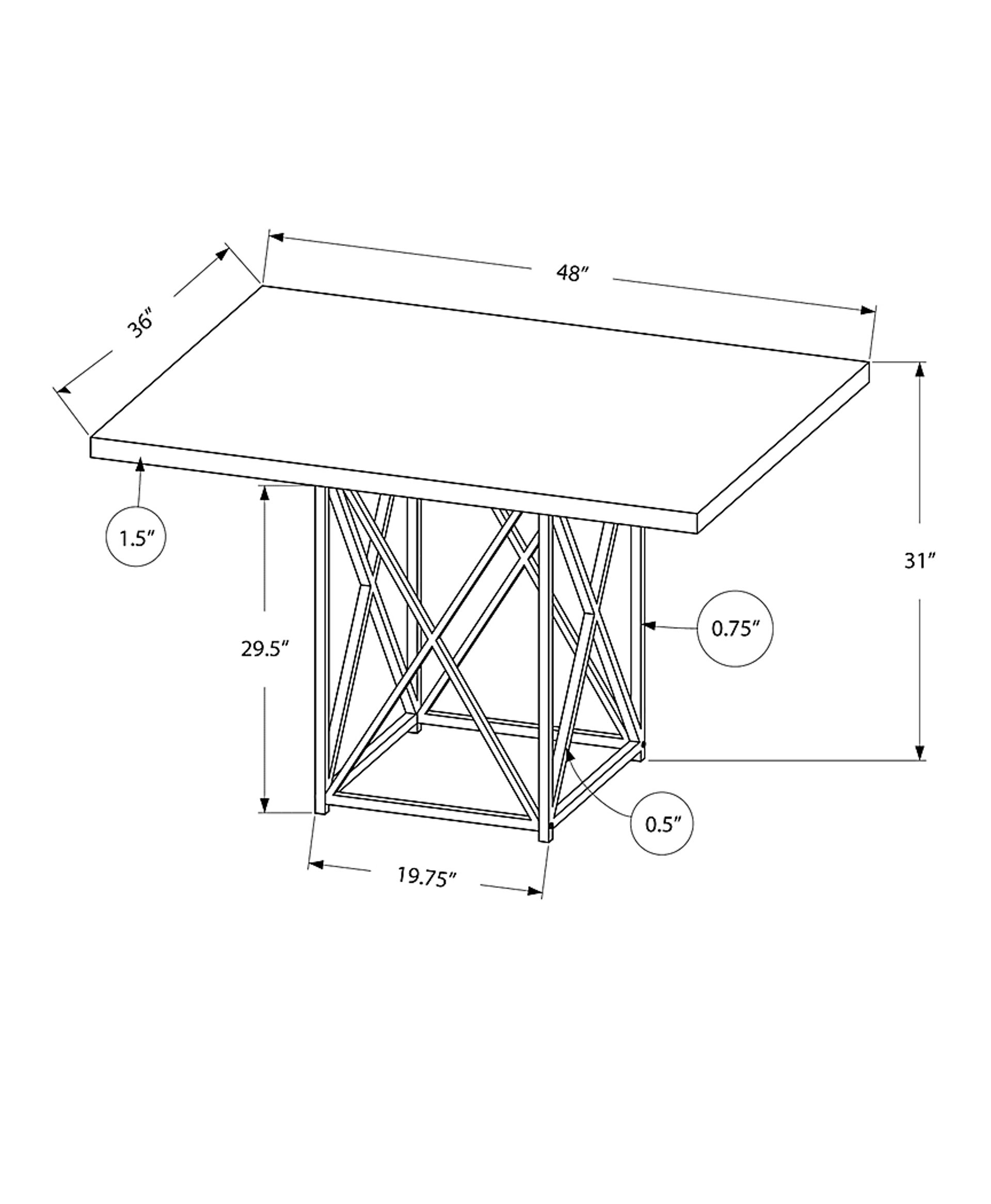 Addine Taupe Dining Table - Image 3