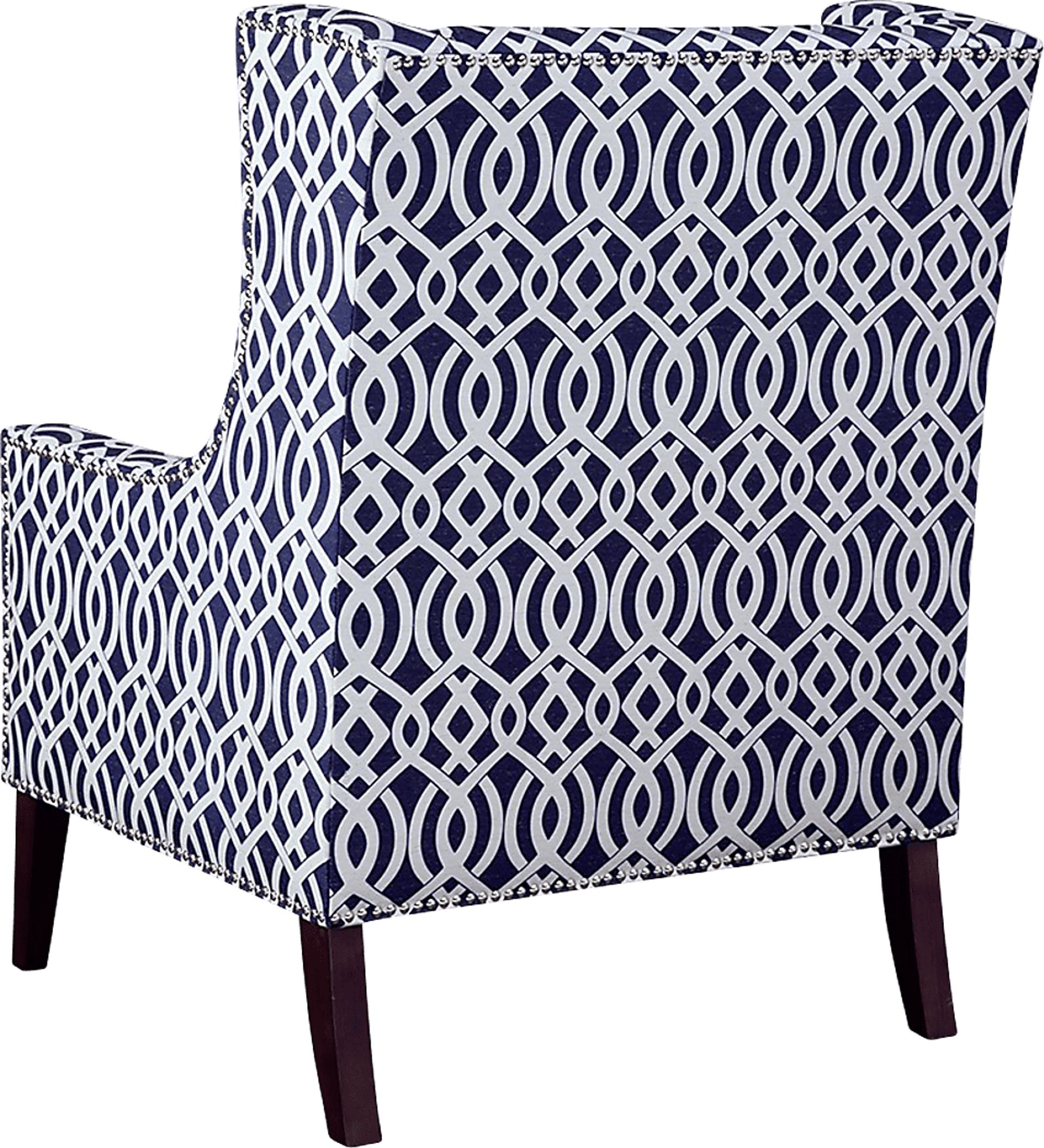 Addington Blue Print Accent Chair - Image 3