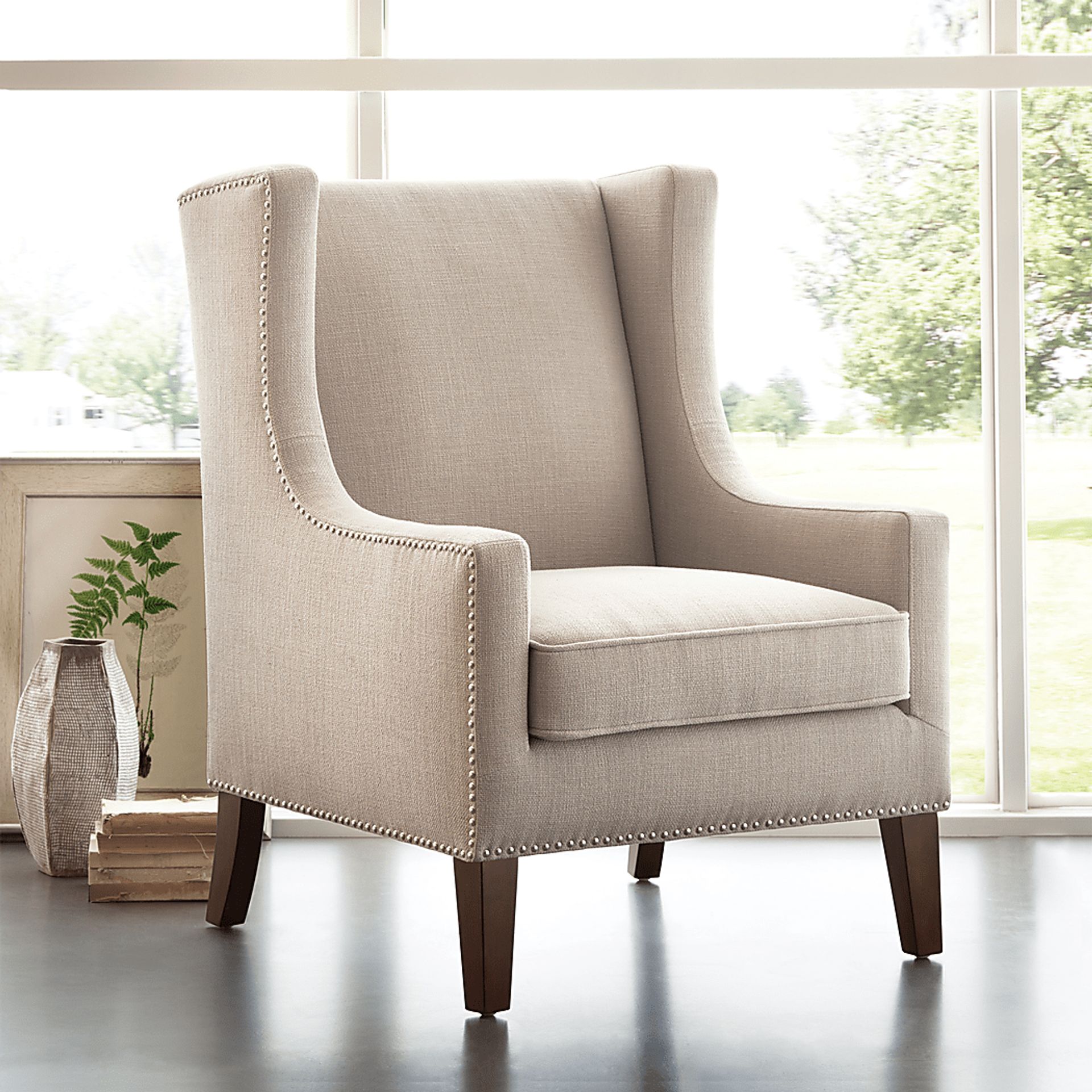 Addington Taupe Accent Chair - Image 2