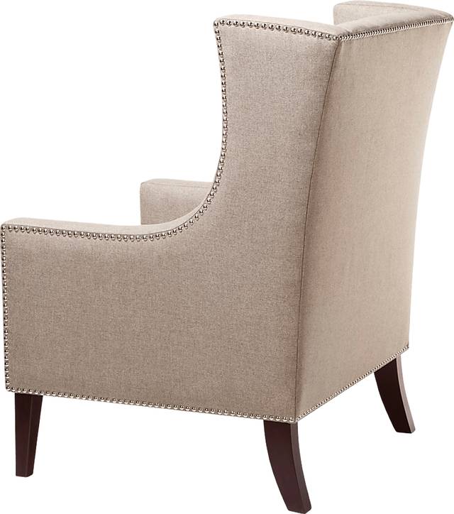 Addington Taupe Herringbone Accent Chair - Thumbnail - Image 3
