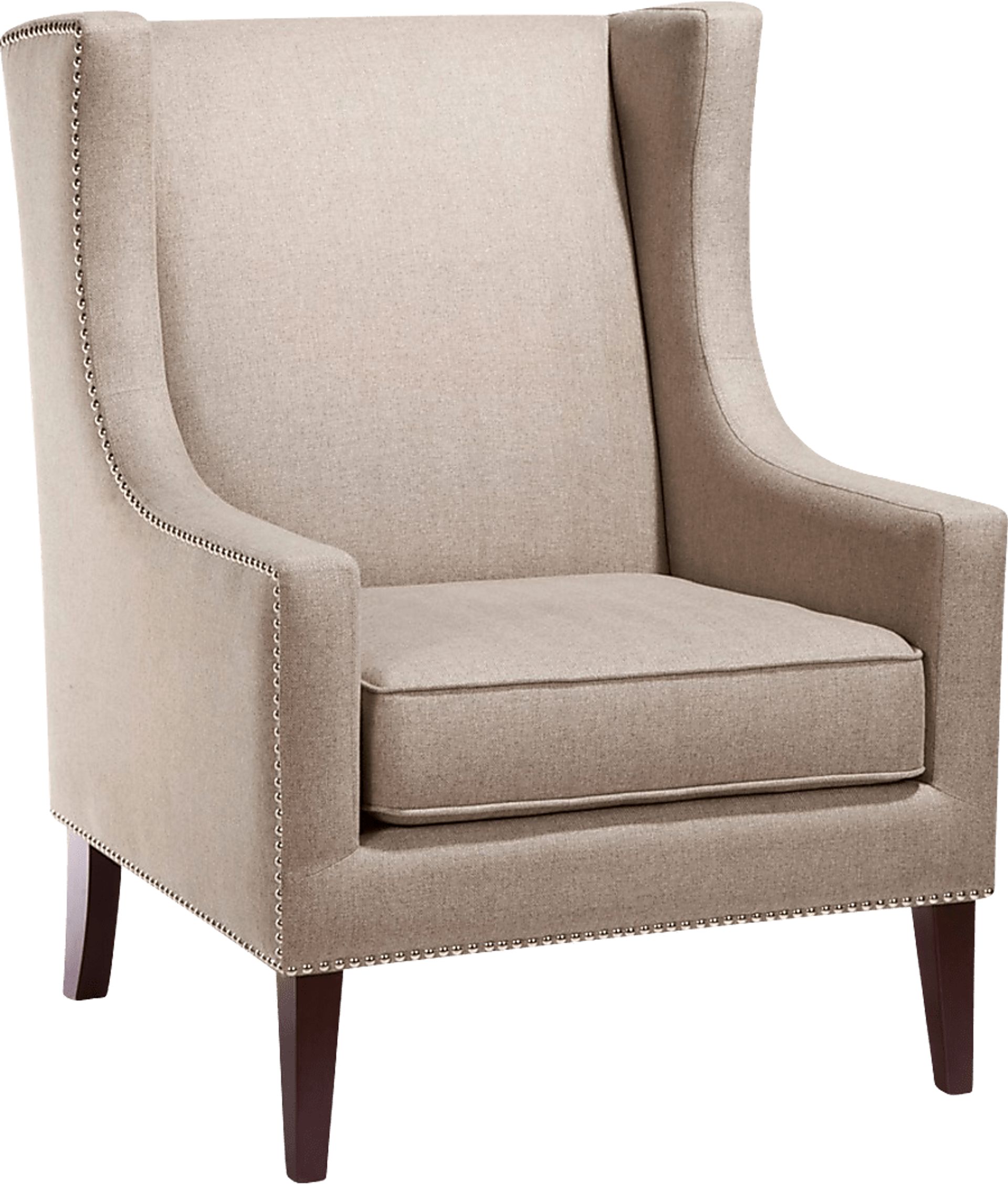 Addington Taupe Herringbone Accent Chair - Image 1