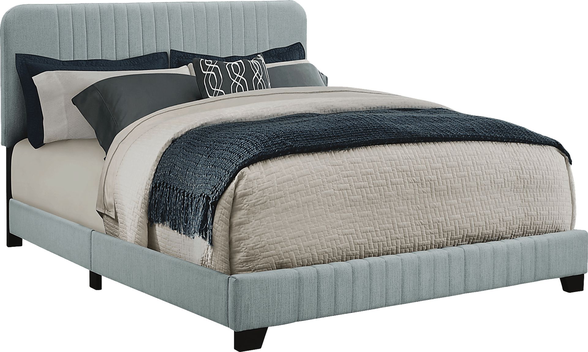 Addison Avenue Blue King Upholstered Bed - Image 2