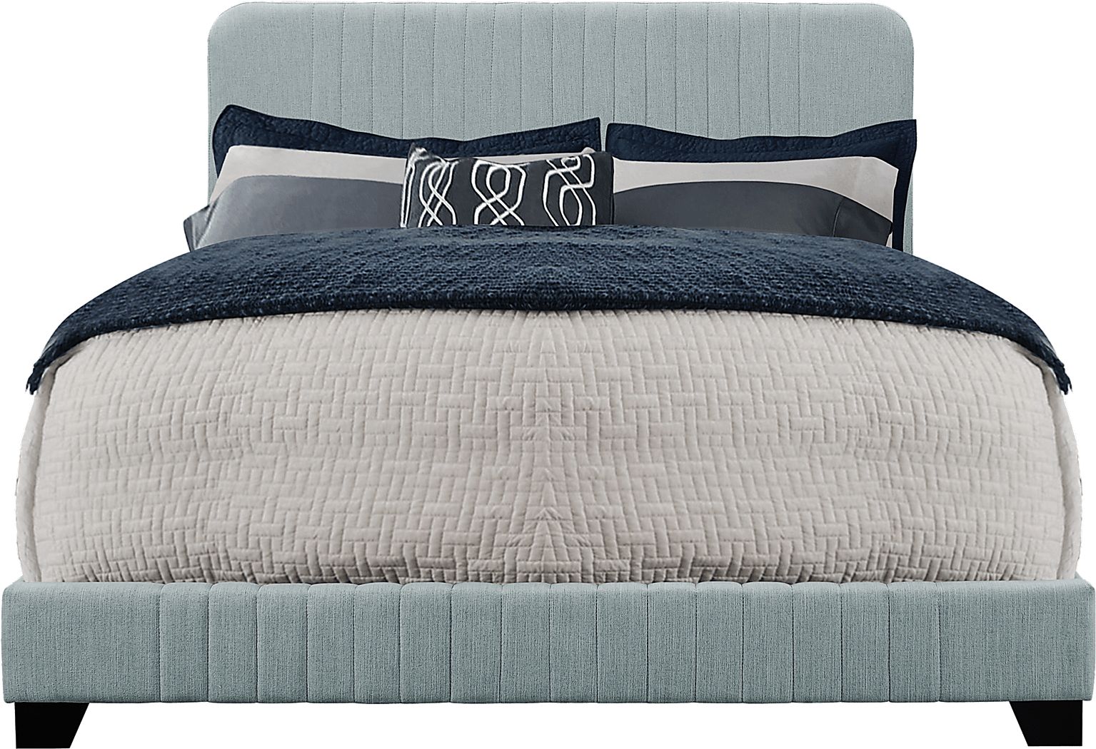 Addison Avenue Blue King Upholstered Bed Rooms To Go