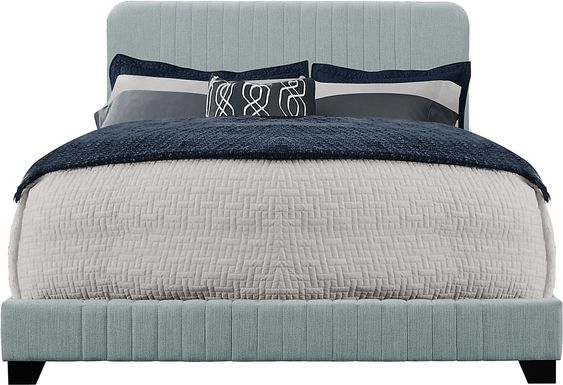 Addison Avenue Blue King Upholstered Bed