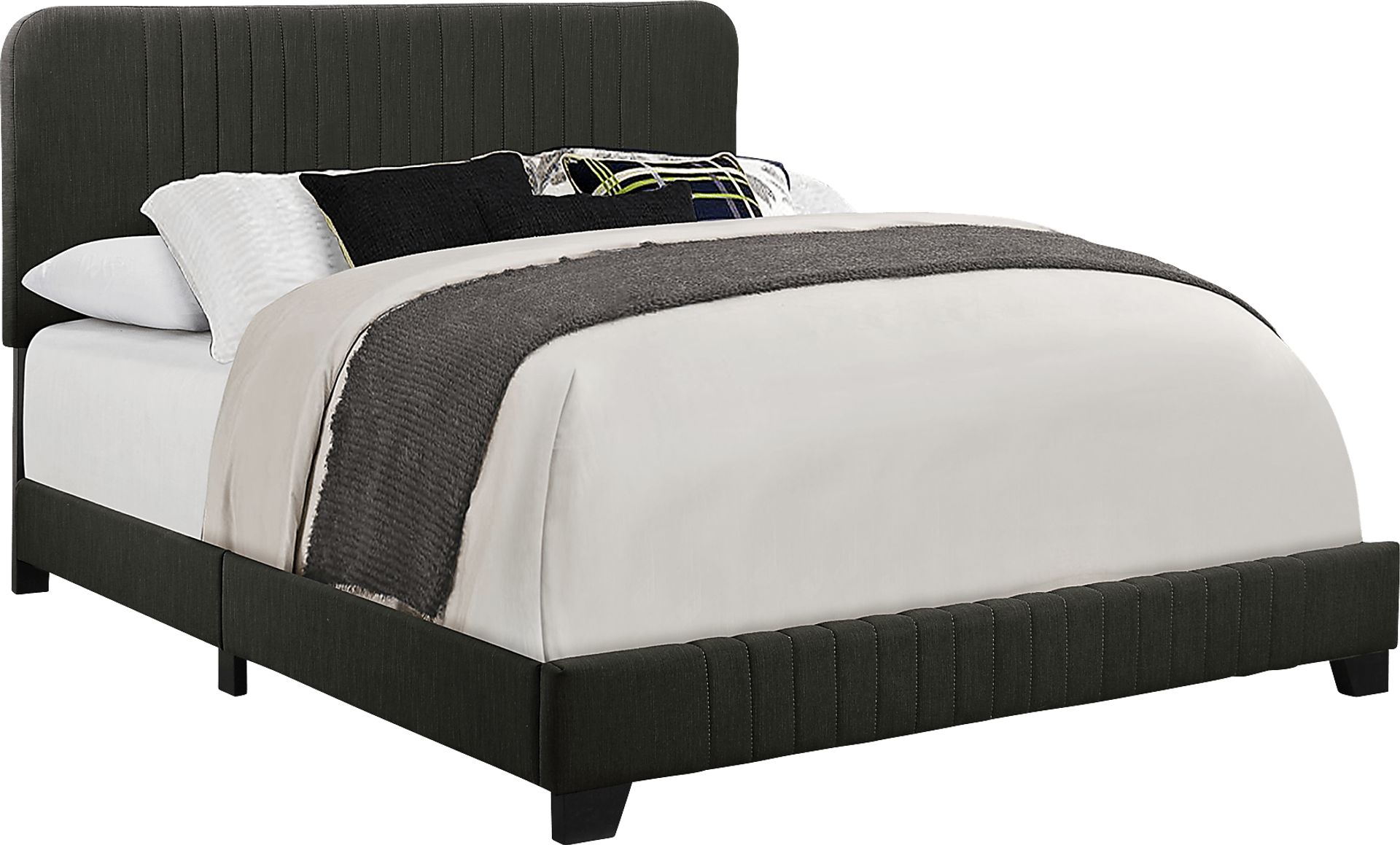 Addison Avenue Gray King Upholstered Bed - Image 2