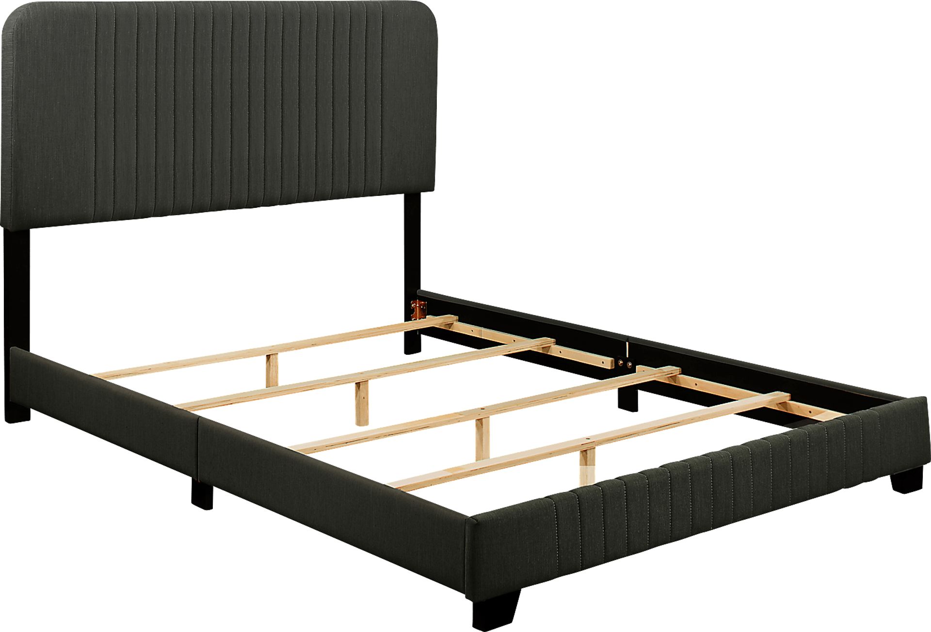 Addison Avenue Gray King Upholstered Bed - Image 3