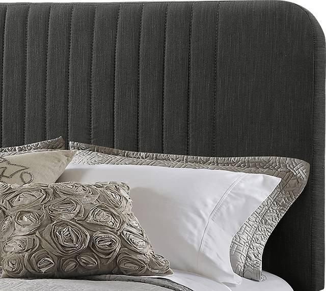 Addison Avenue Gray King Upholstered Bed - Thumbnail - Image 5