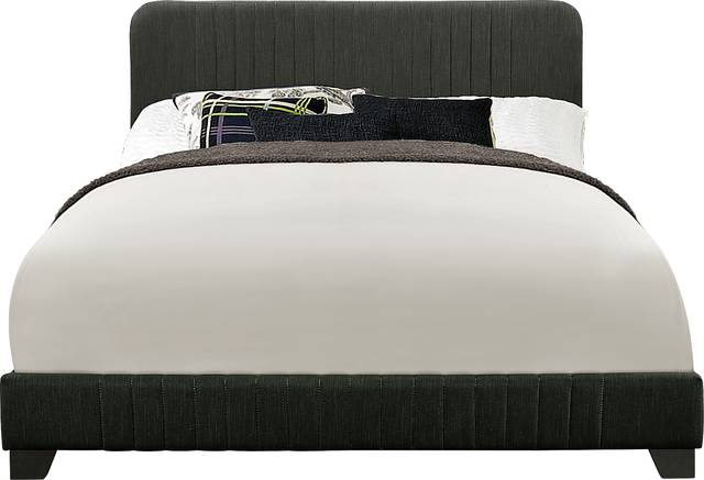 Addison Avenue Gray King Upholstered Bed - Thumbnail - Image 1