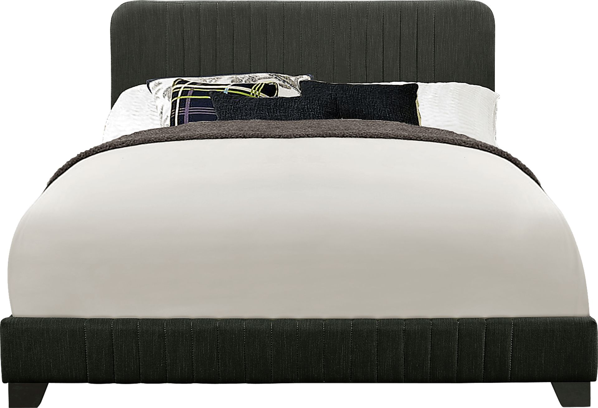 Addison Avenue Gray King Upholstered Bed - Image 1