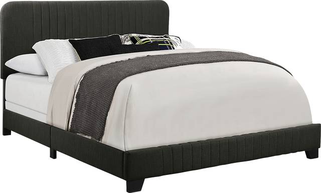 Addison Avenue Gray Queen Upholstered Bed - Thumbnail - Image 2