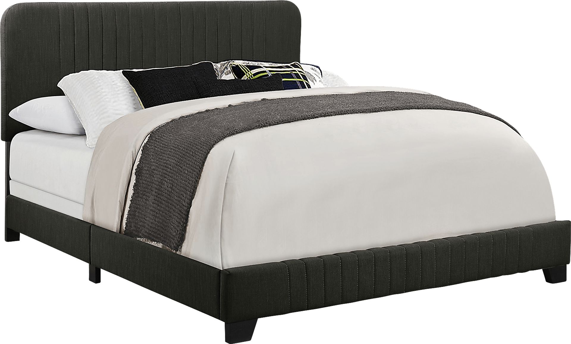 Addison Avenue Gray Queen Upholstered Bed - Image 2