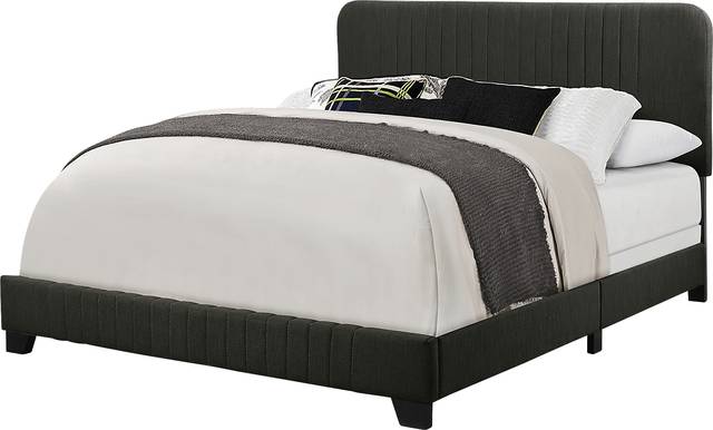 Addison Avenue Gray Queen Upholstered Bed - Thumbnail - Image 3