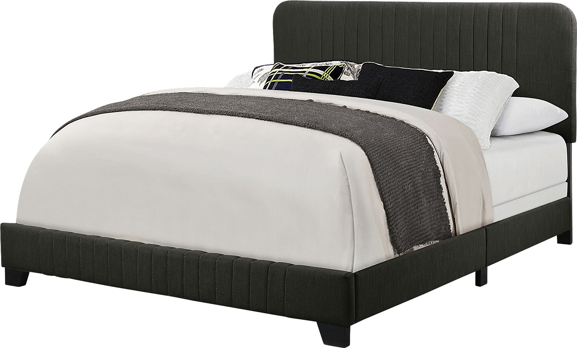 Addison Avenue Gray Queen Upholstered Bed - Image 3