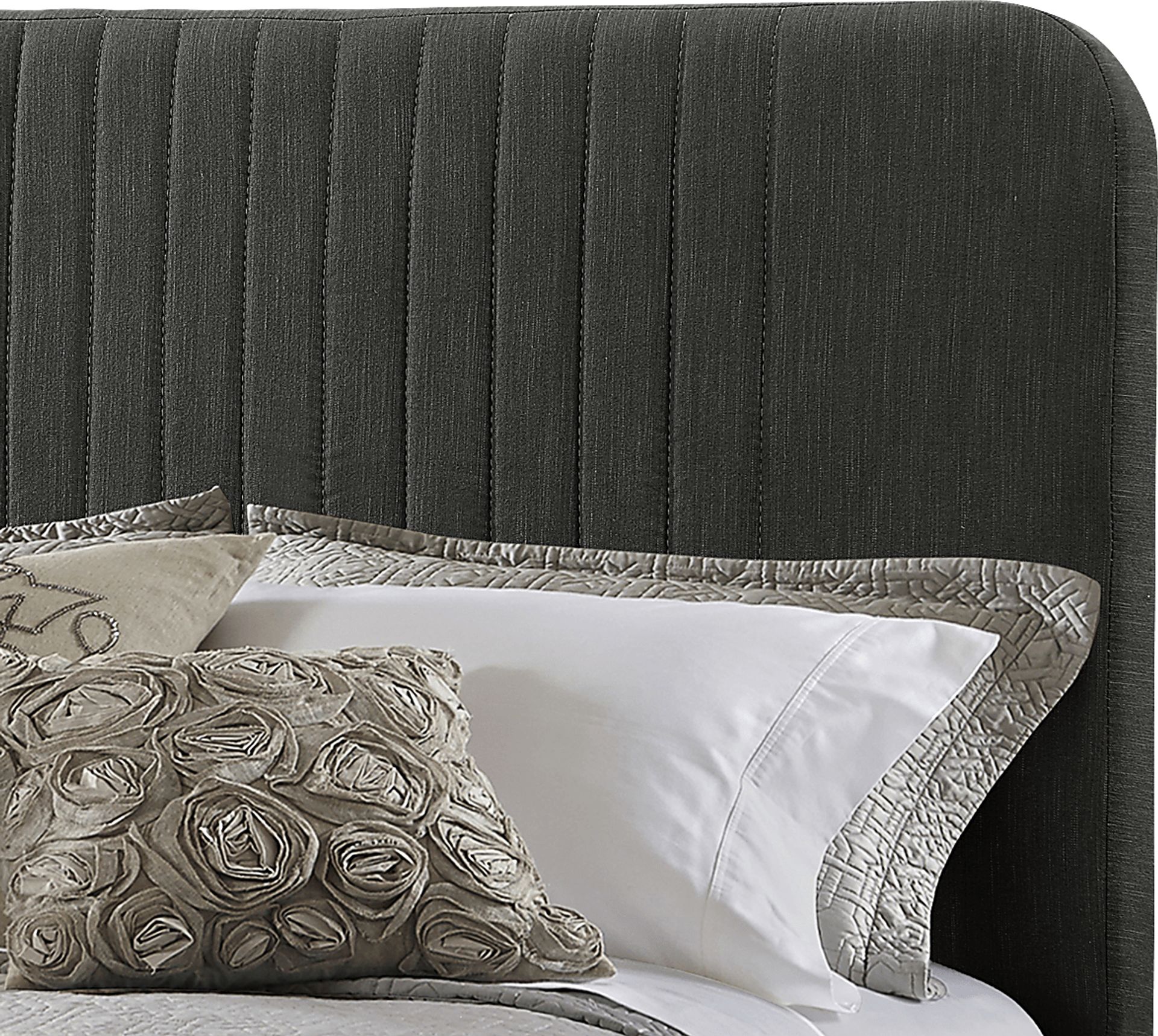 Addison Avenue Gray Queen Upholstered Bed - Image 6