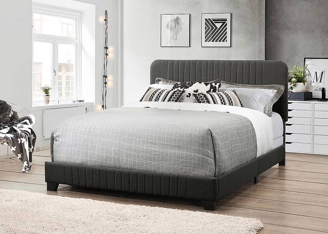 Addison Avenue Gray Queen Upholstered Bed - Thumbnail - Image 8