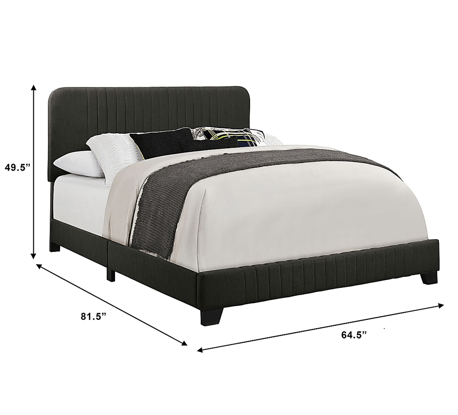 Addison Avenue Gray Queen Upholstered Bed - Image 9