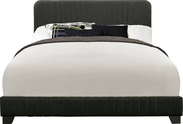 Addison Avenue Gray Queen Upholstered Bed - Thumbnail - Image 1