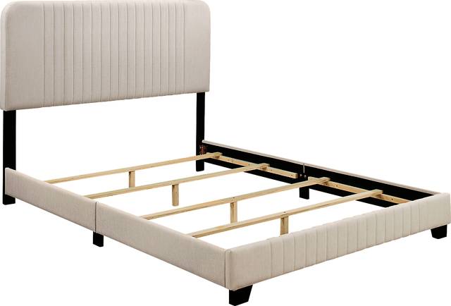 Addison Avenue Beige King Upholstered Bed - Thumbnail - Image 3