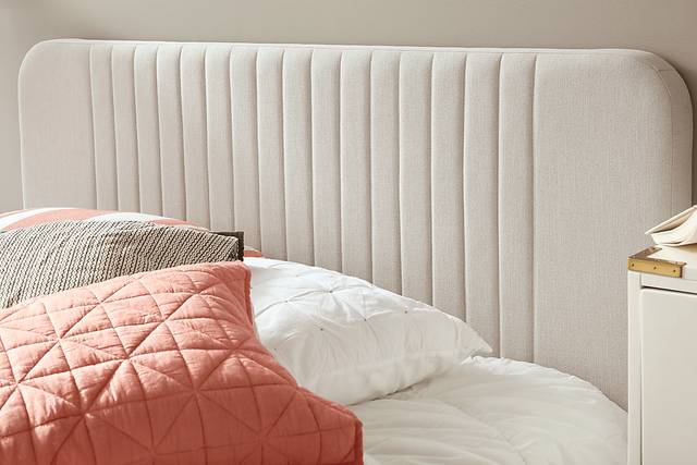 Addison Avenue Beige King Upholstered Bed - Thumbnail - Image 5