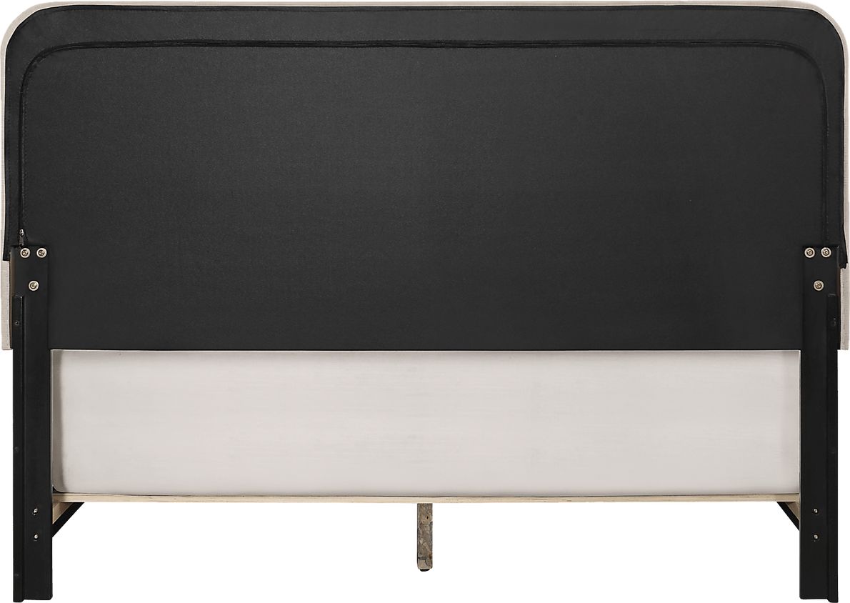 Addison Avenue Beige Queen Upholstered Bed