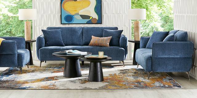 Addison Blue Sofa - Thumbnail - Image 2