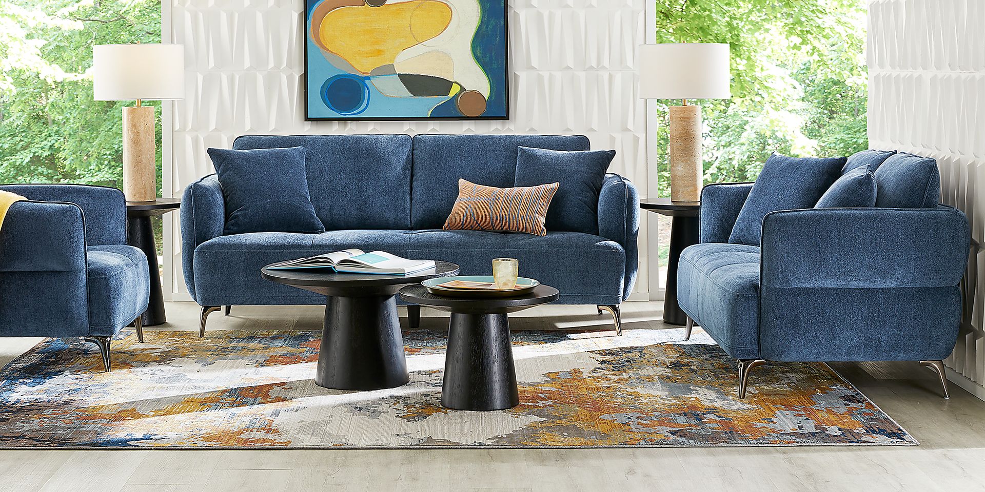 Addison Blue Sofa - Image 2