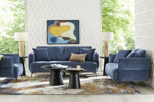 Addison Blue 3 Pc Living Room - Thumbnail - Image 1
