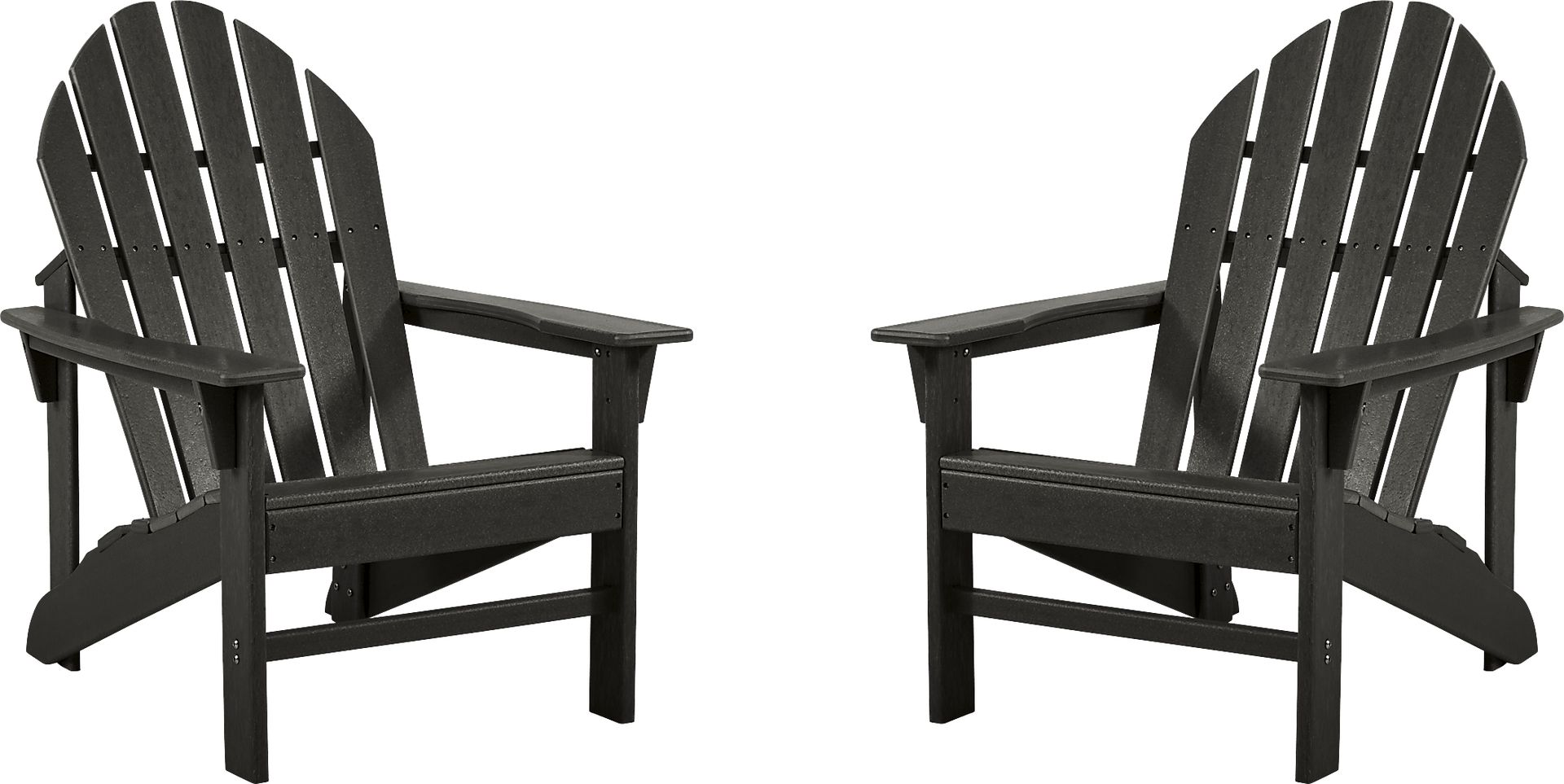 Addy Black Outdoor Adirondack Chair, Set of 2 - Image 1