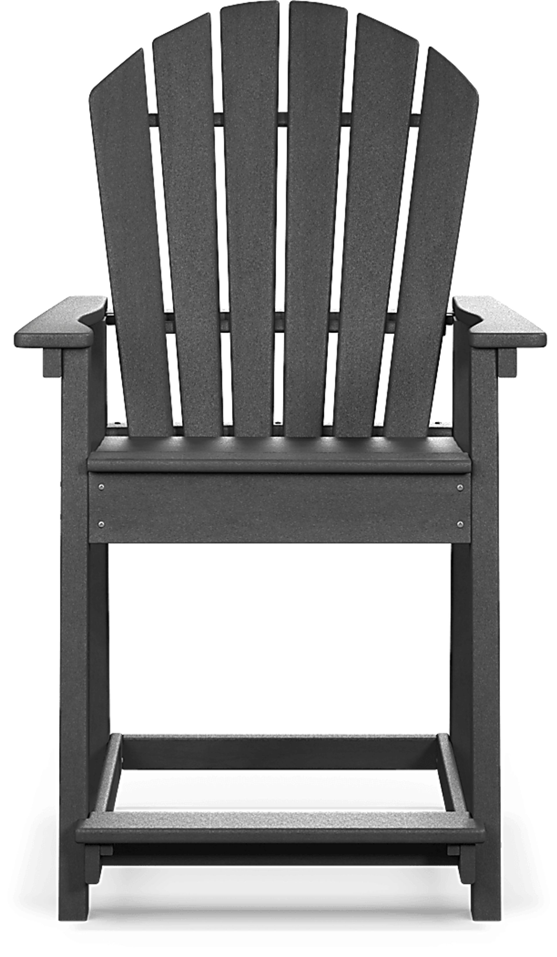 Addy Black Outdoor Balcony Adirondack Stool - Image 2