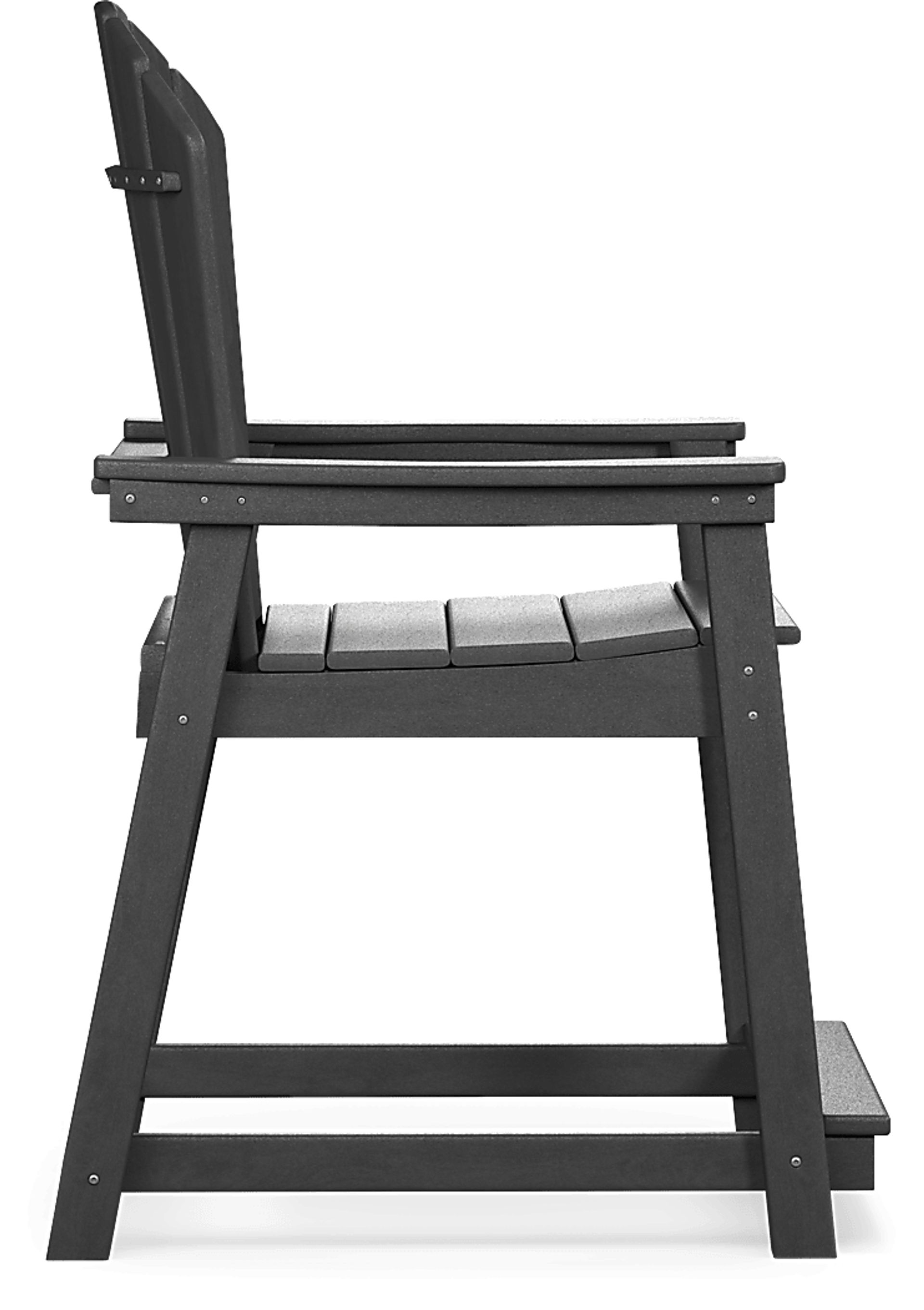Addy Black Outdoor Balcony Adirondack Stool - Image 3
