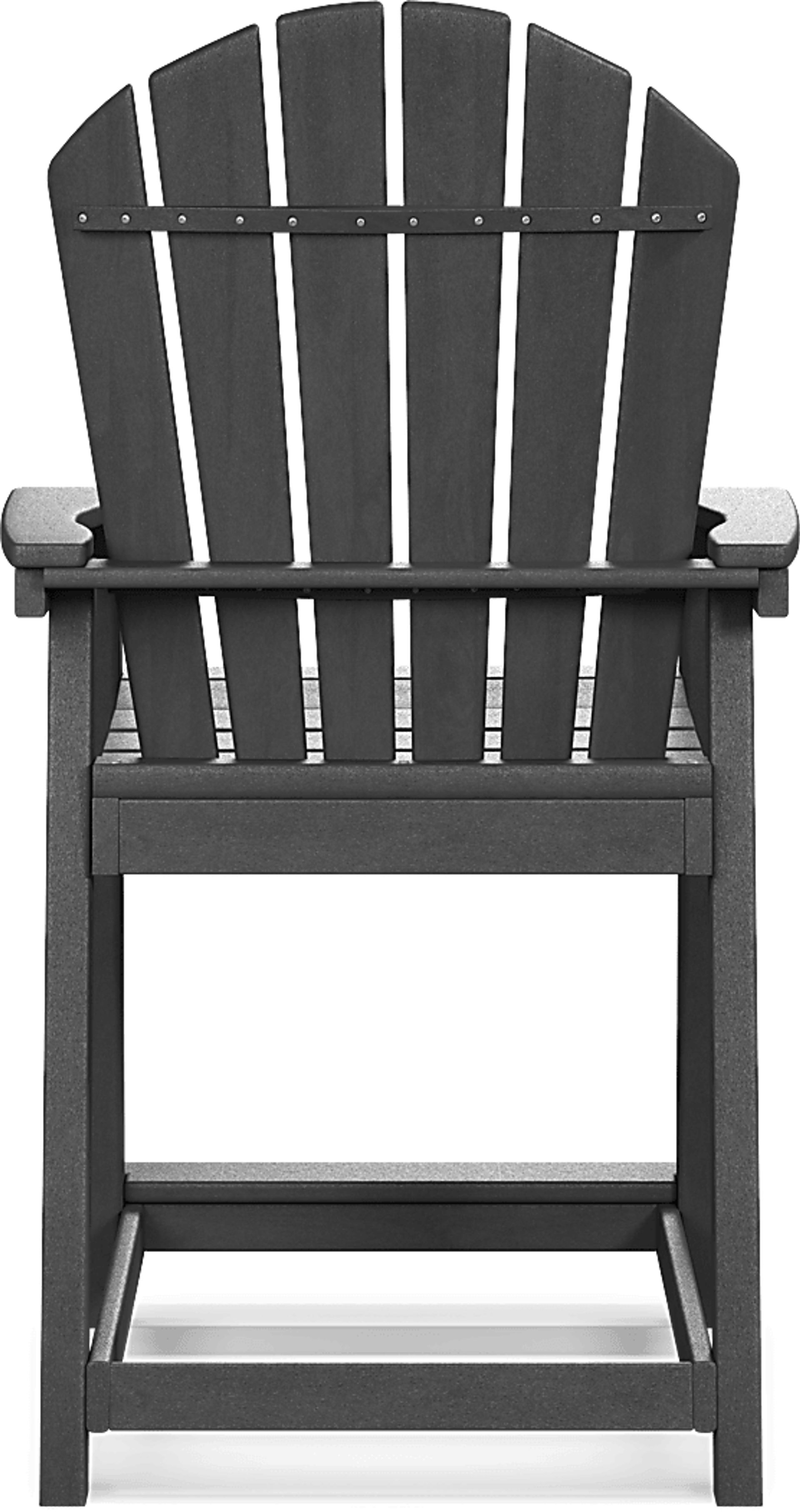 Addy Black Outdoor Balcony Adirondack Stool - Image 4
