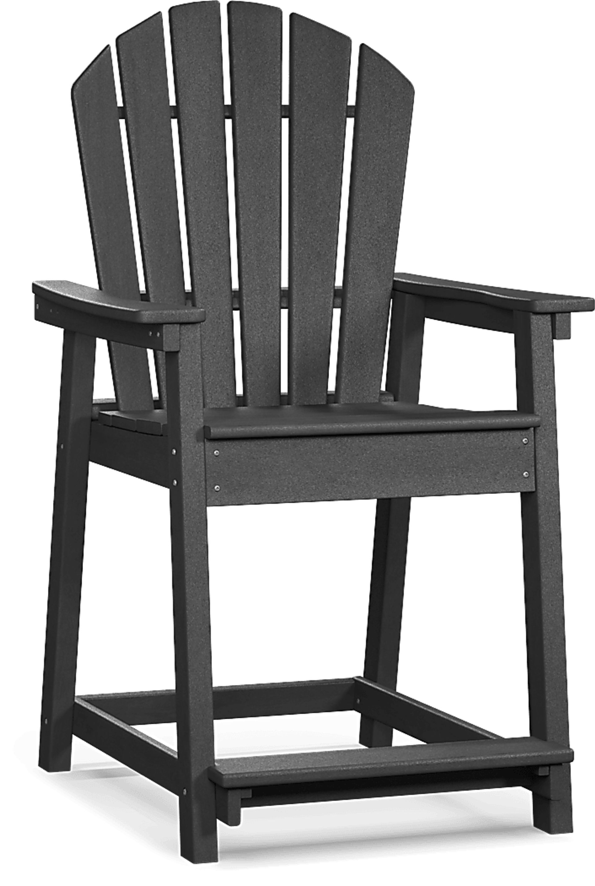 Addy Black Outdoor Balcony Adirondack Stool - Image 1