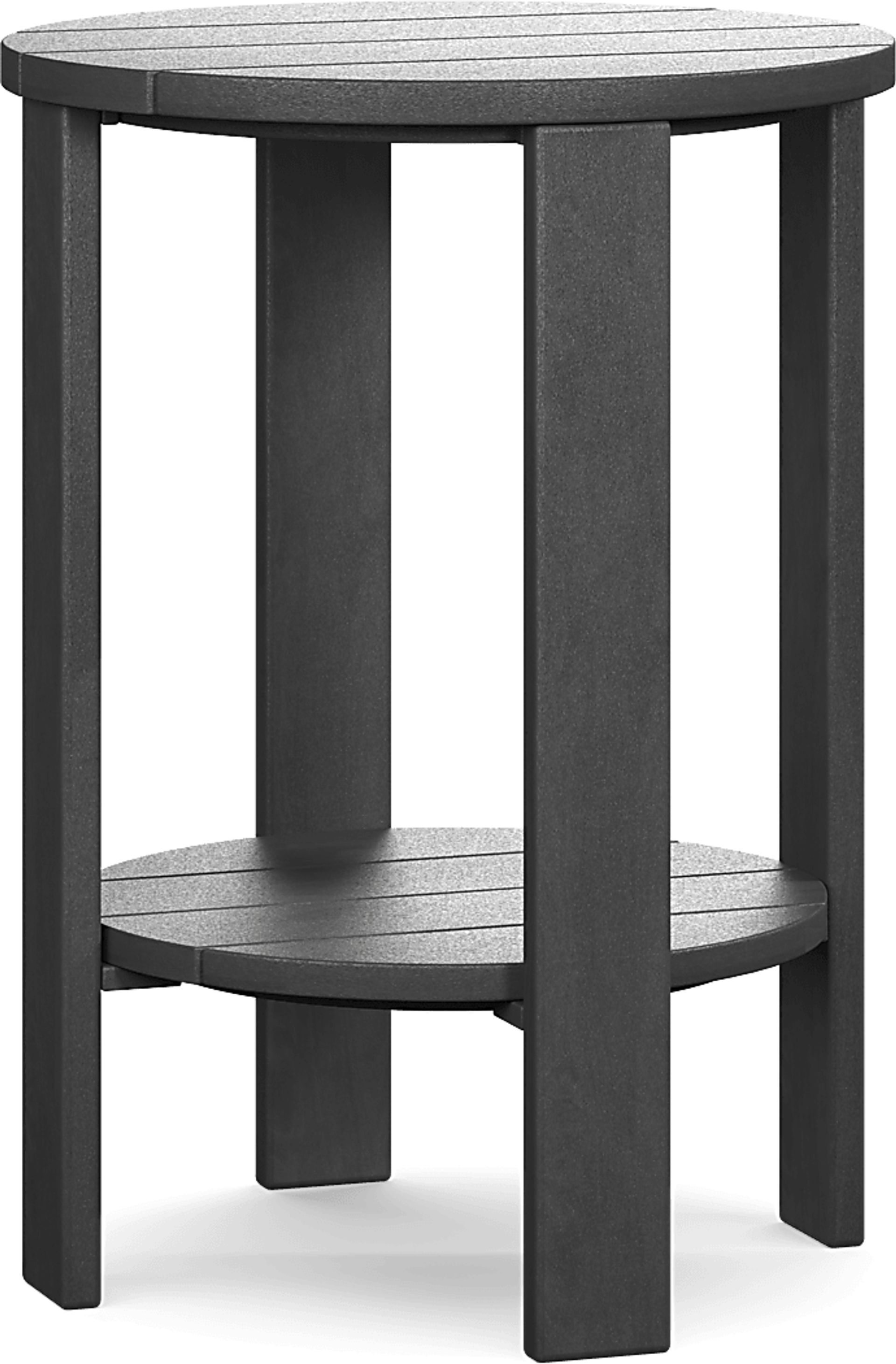 Addy Black Outdoor Balcony Side Table - Image 1