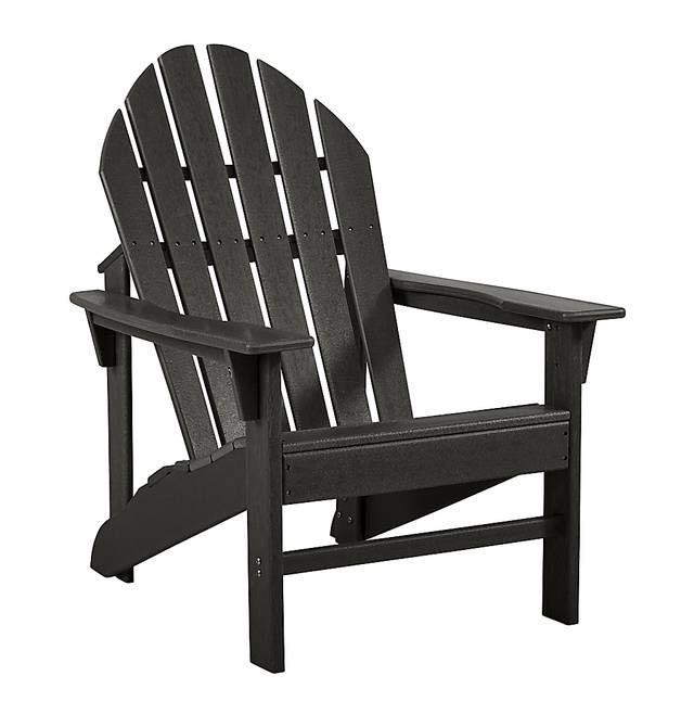 Addy Black Outdoor Adirondack Chair - Thumbnail - Image 1