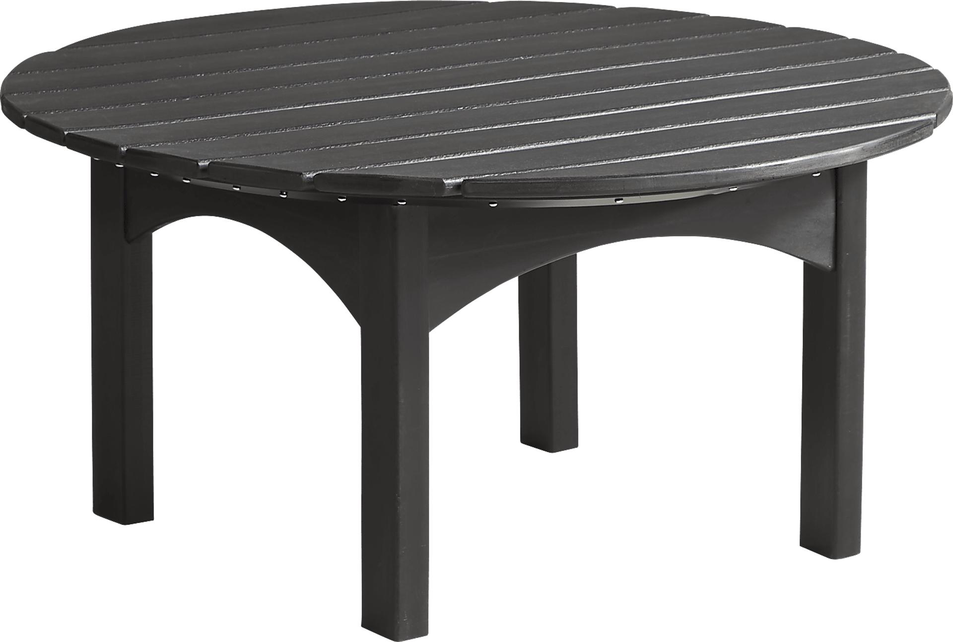 Addy Black Round Outdoor Cocktail Table