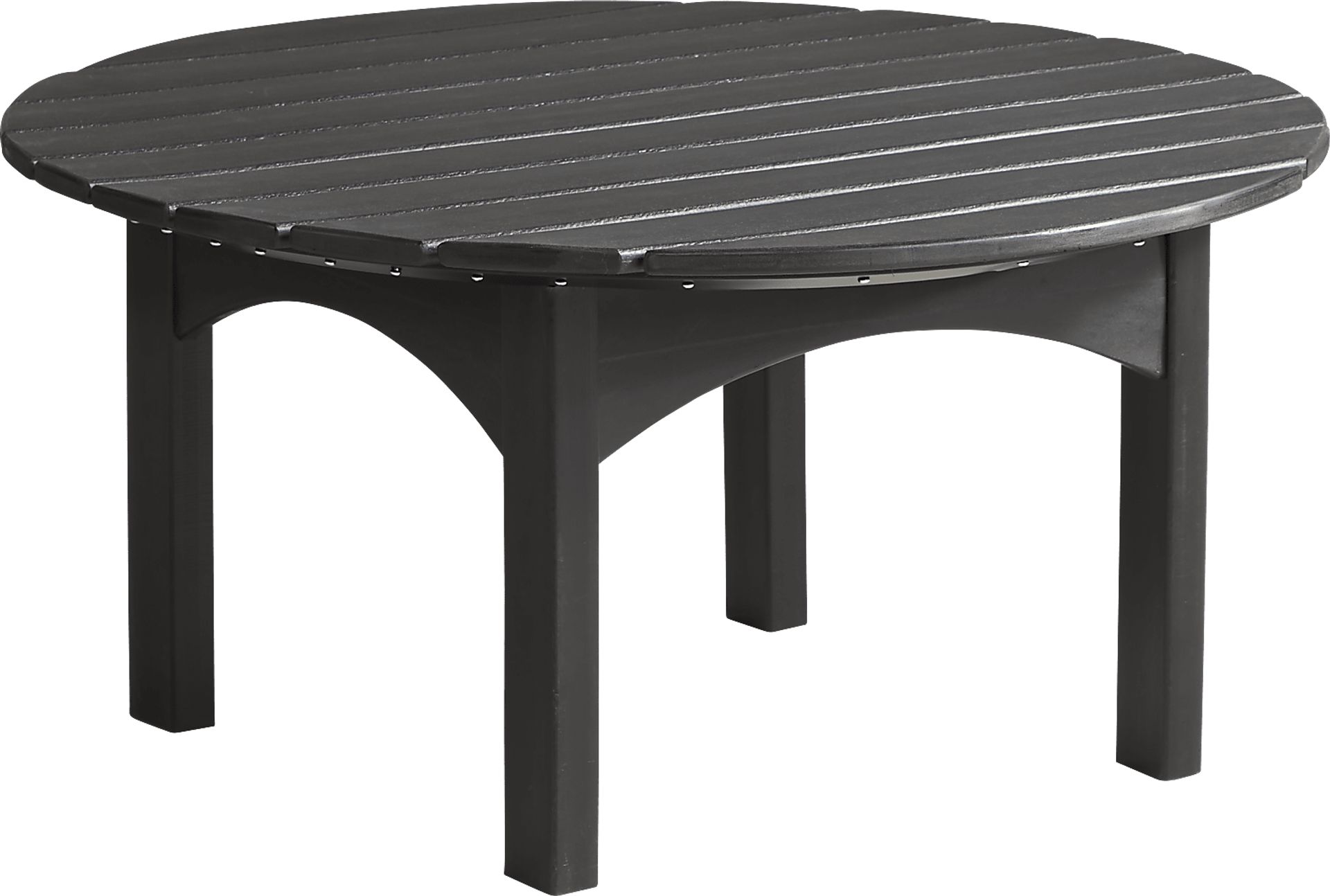 Addy Black Round Outdoor Cocktail Table - Image 1