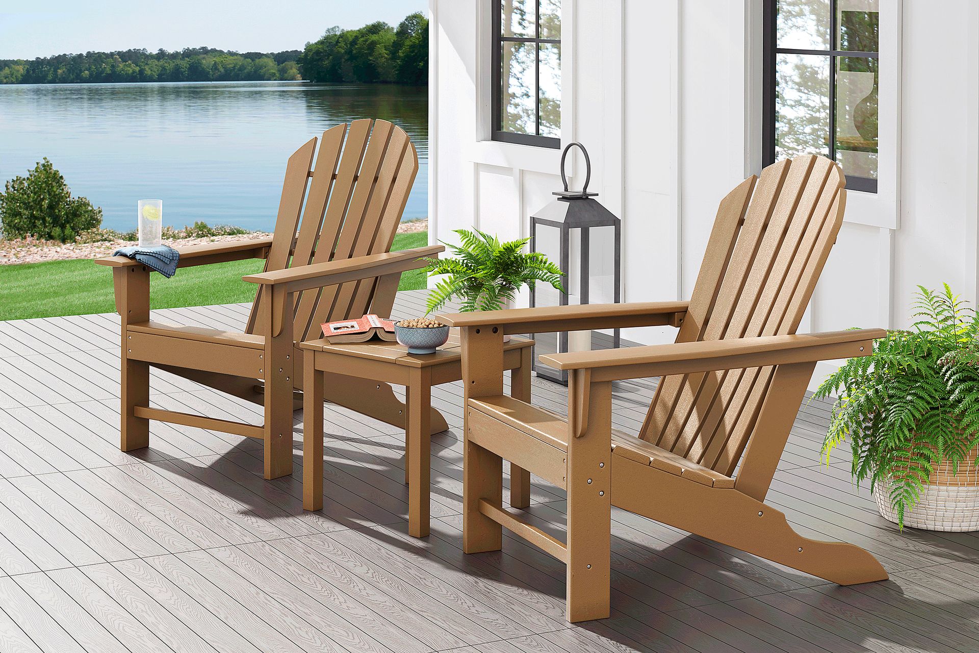 Addy Brown 3 Pc Outdoor Seating Set - Image 1