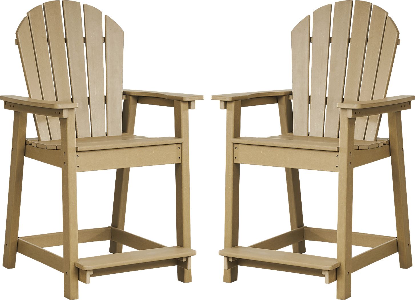 Addy Brown Outdoor Balcony Adirondack Stool Set Of 2 Rooms To Go   Addy Brown Outdoor Balcony Adirondack Stool Set Of 2 7631447P Image Item