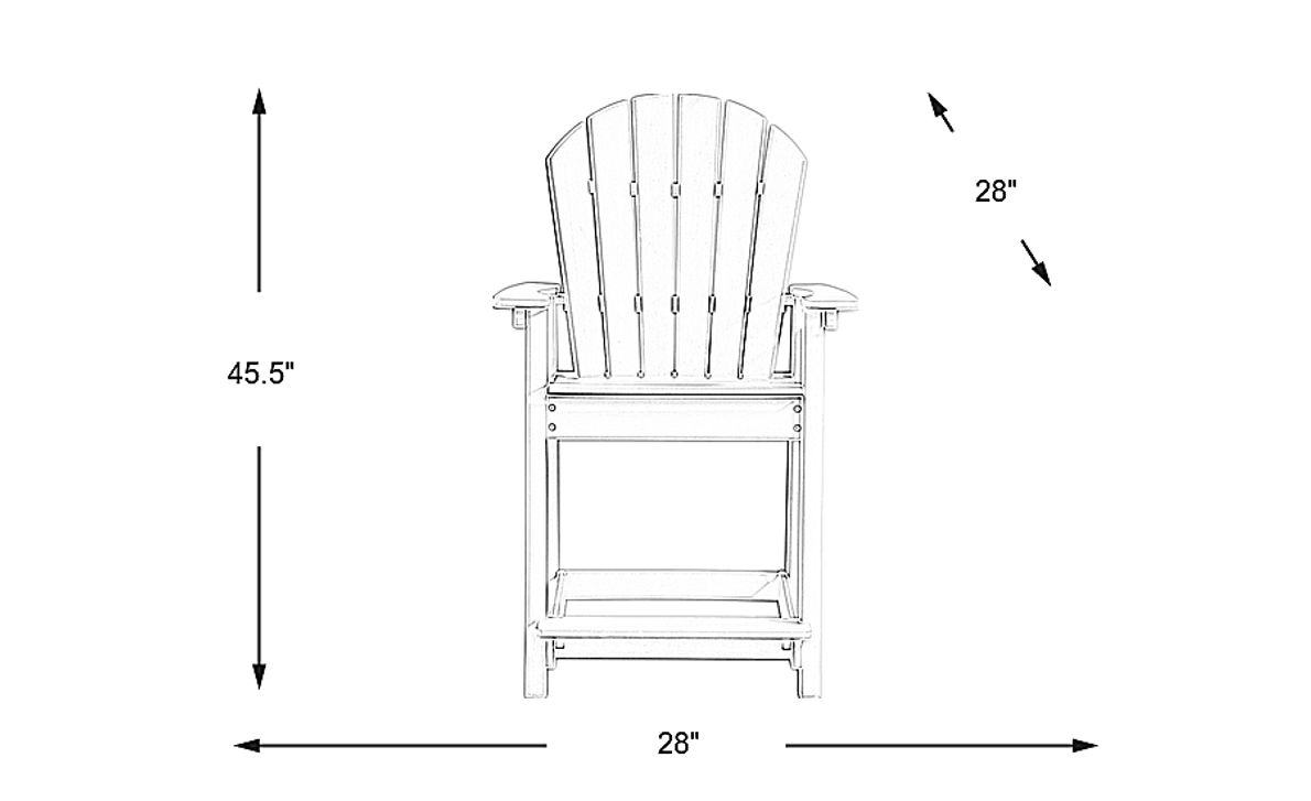 Addy Brown Outdoor Balcony Adirondack Stool
