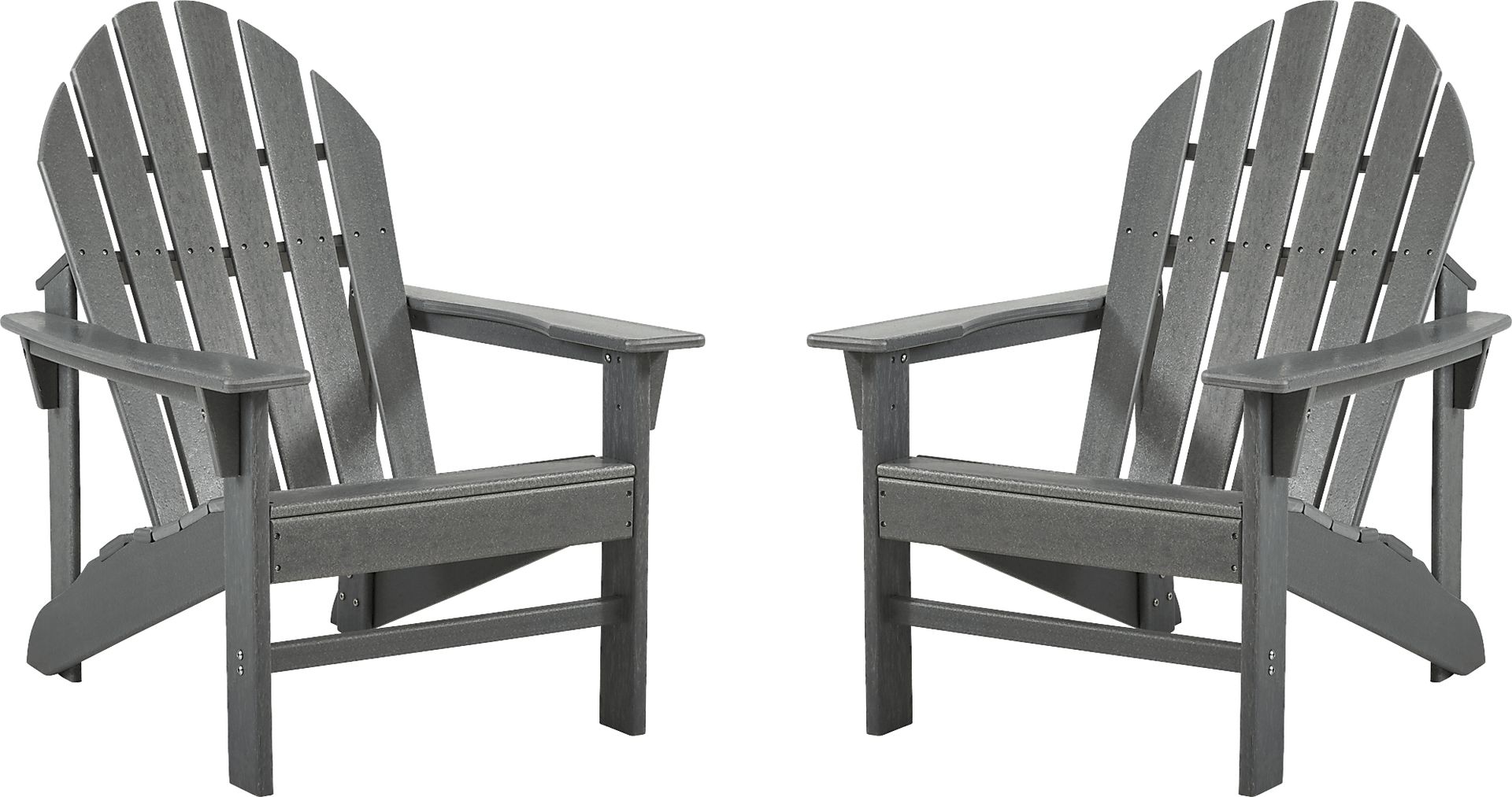 Addy Gray Outdoor Adirondack Chair, Set of 2 - Image 1