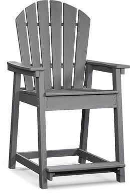 Addy Gray Outdoor Balcony Adirondack Stool