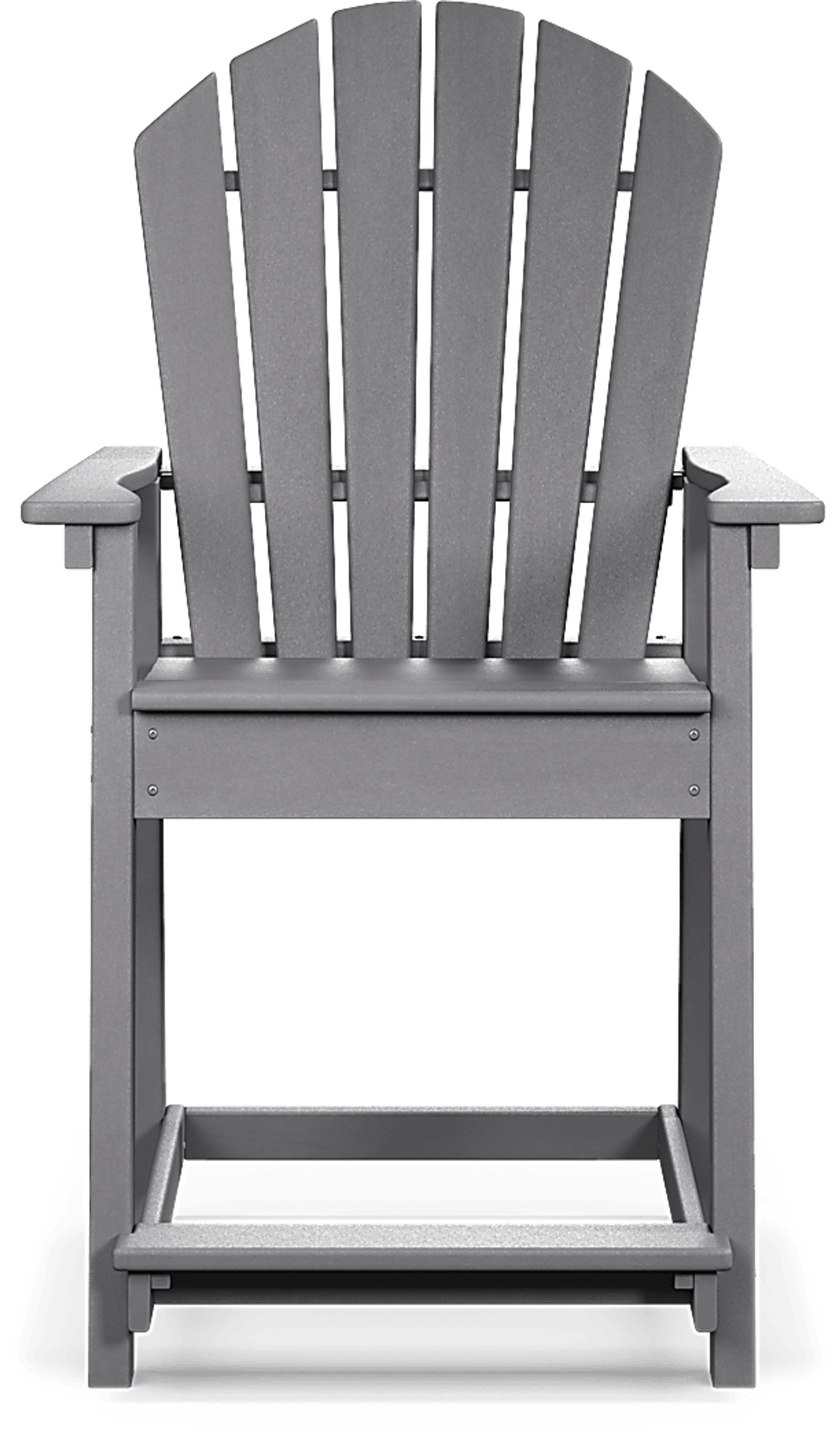 Addy Gray Outdoor Balcony Adirondack Stool - Image 2
