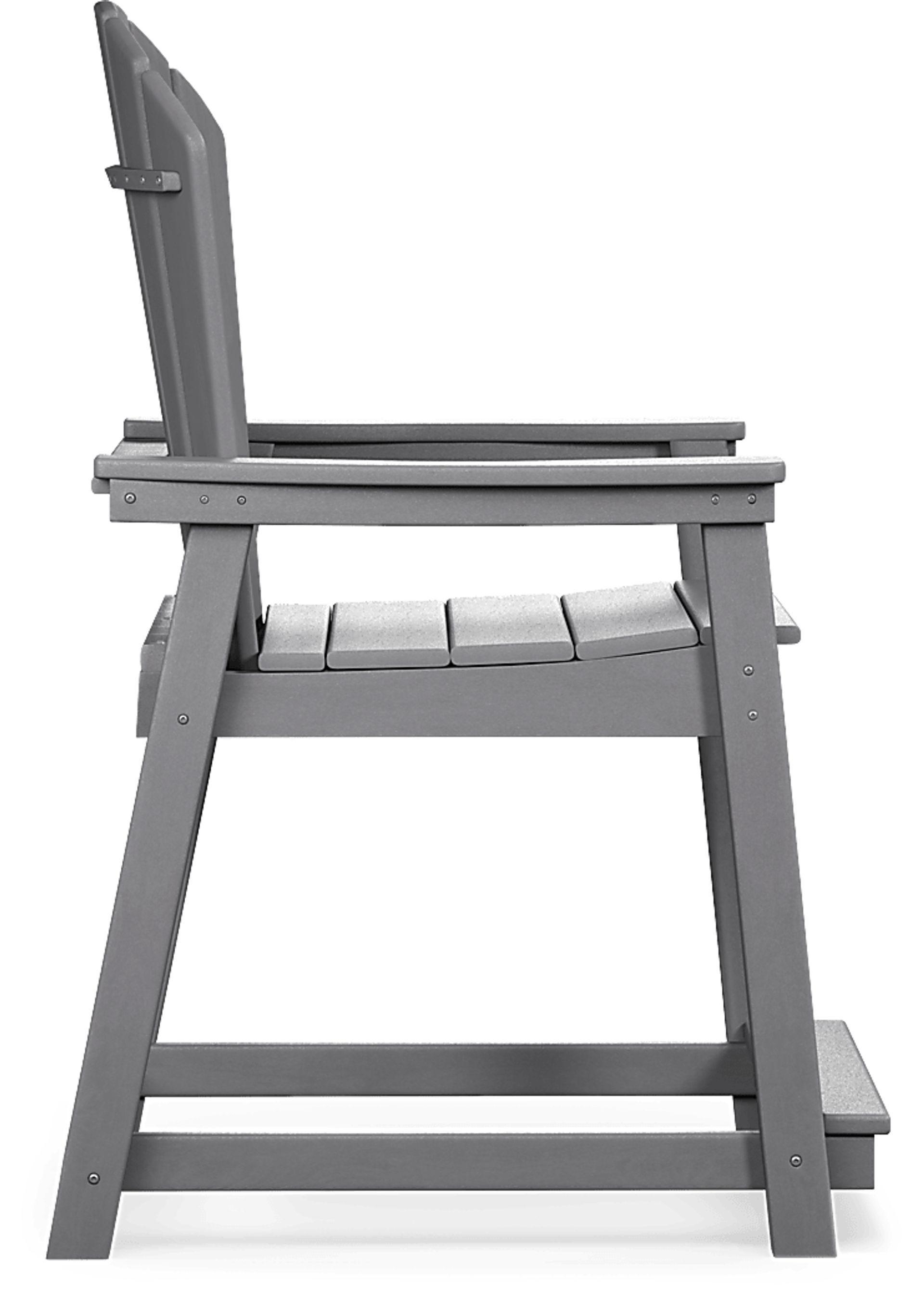 Addy Gray Outdoor Balcony Adirondack Stool - Image 3